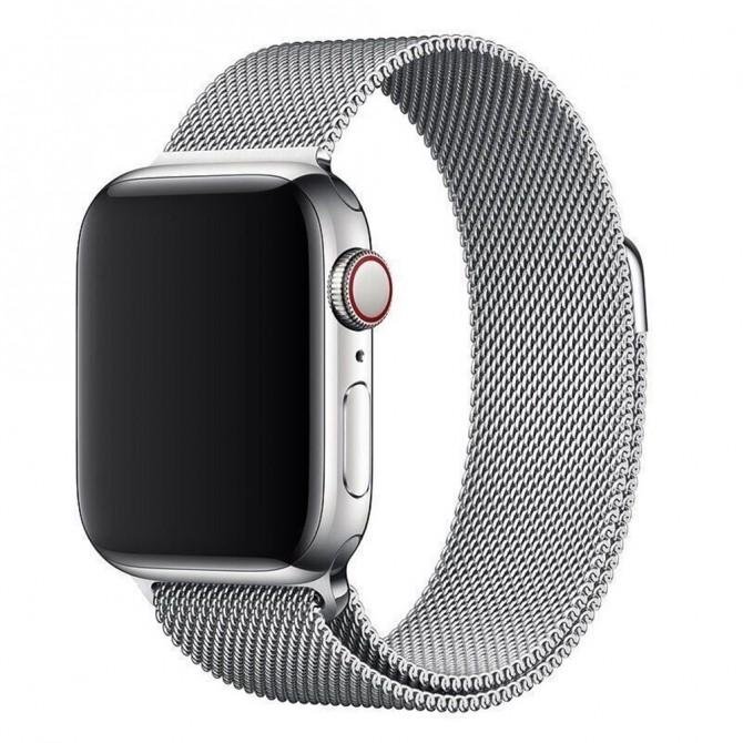 Ремешок для Apple Watch 42/44mm Steel Milanese with Clasp Silver-1