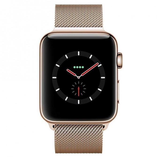 Ремешок для Apple Watch 42/44mm Steel Milanese with Clasp Gold