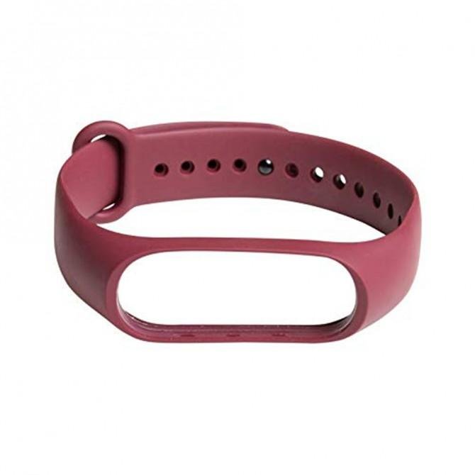 Ремінець для Xiaomi Mi Band 3/4 (Silicone) Wine Red-2