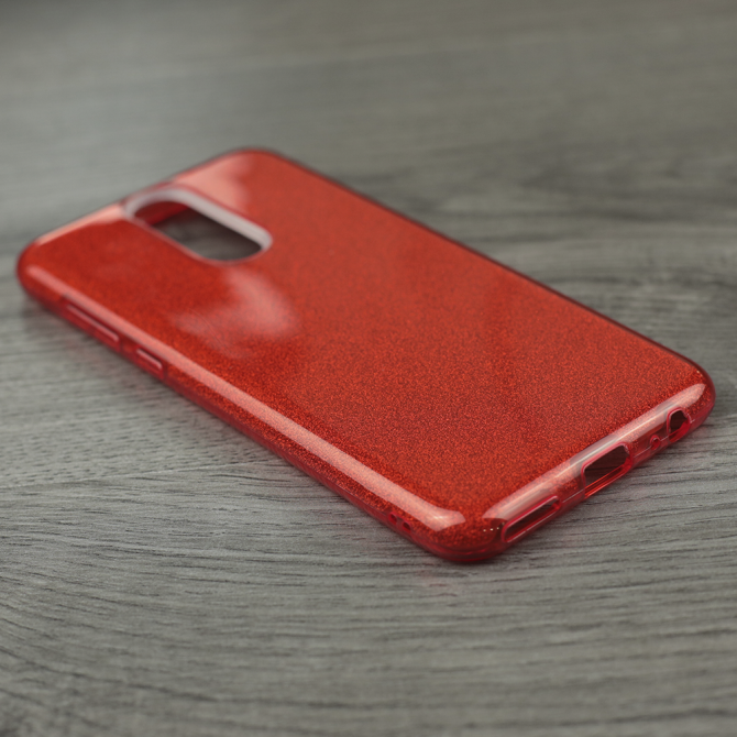 Чехол Silicone 3in1 Блёстки для Huawei Mate 10 Lite Red-2