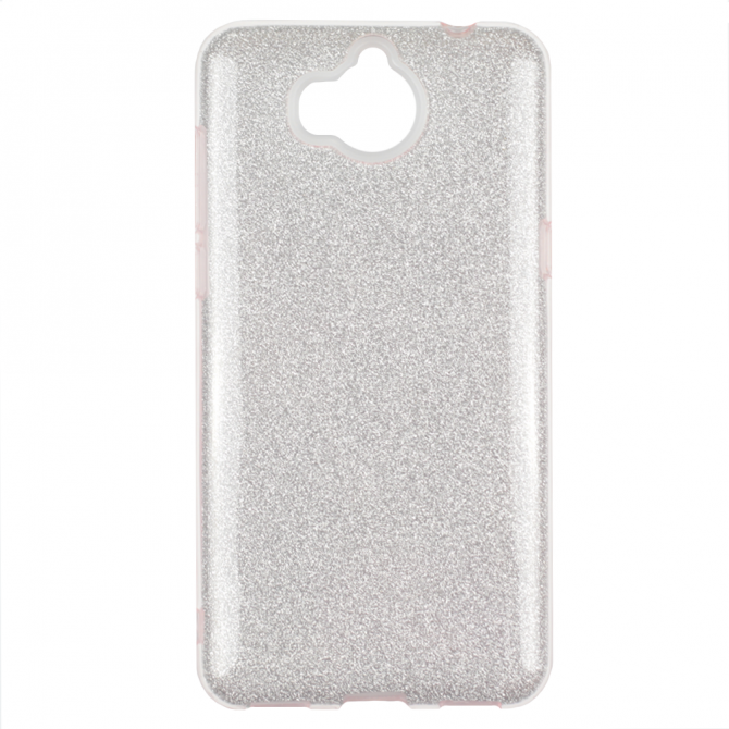 Чехол Silicone 3in1 Блёстки для Huawei Y5 2017 Pink-1