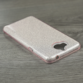 Чехол Silicone 3in1 Блёстки для Huawei Y5 2017 Pink