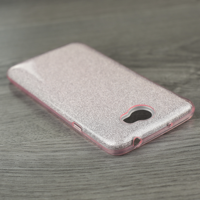 Чехол Silicone 3in1 Блёстки для Huawei Y5 II Pink-3