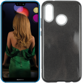 Чехол Silicone 3in1 Блёстки для Huawei P20 Lite Чёрный Чехол Silicone 3in1 Блёстки для Huawei P20 Lite Чёрный