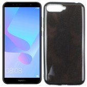 Чохол Silicone 3in1 Блискітки для Huawei Y6 2018 Чорний