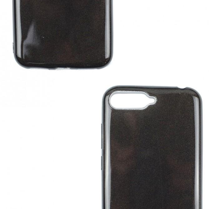 Чехол Silicone 3in1 Блёстки для Huawei Y6 2018 Чёрный-2