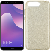 Чехол Silicone 3in1 Блёстки для Huawei Y6 2018 Gold Чехол Silicone 3in1 Блёстки для Huawei Y6 2018 Gold