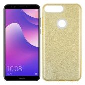 Чехол Silicone 3in1 Блёстки для Huawei Y7 2018 Gold Чехол Silicone 3in1 Блёстки для Huawei Y7 2018 Gold