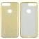 Чохол Silicone 3in1 Блискітки для Huawei Y7 2018 Золотий