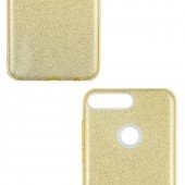 Чехол Silicone 3in1 Блёстки для Huawei Y7 2018 Gold Чехол Silicone 3in1 Блёстки для Huawei Y7 2018 Gold