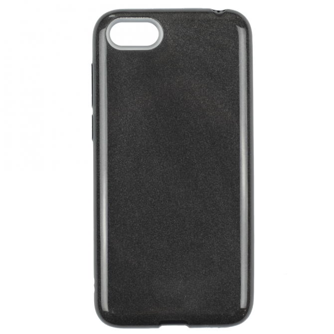 Чехол Silicone 3in1 Блёстки для Huawei Y5 2018 Чёрный-1