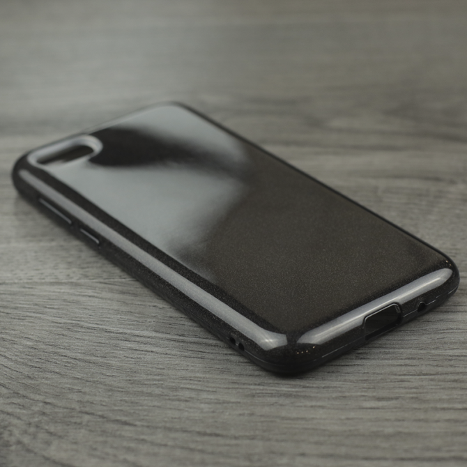 Чехол Silicone 3in1 Блёстки для Huawei Y5 2018 Чёрный-2