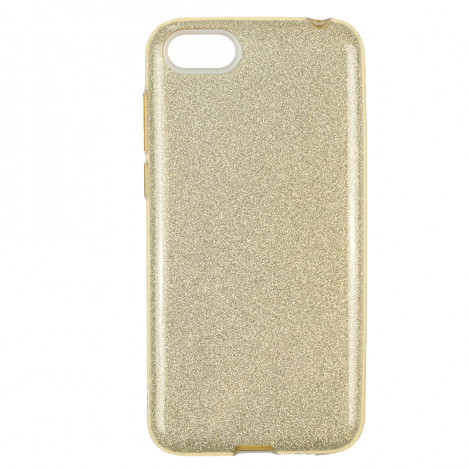 Чехол Silicone 3in1 Блёстки для Huawei Y5 2018 Gold-1