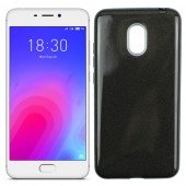 Чохол Silicone 3in1 Блискітки для Meizu M6 Чорний