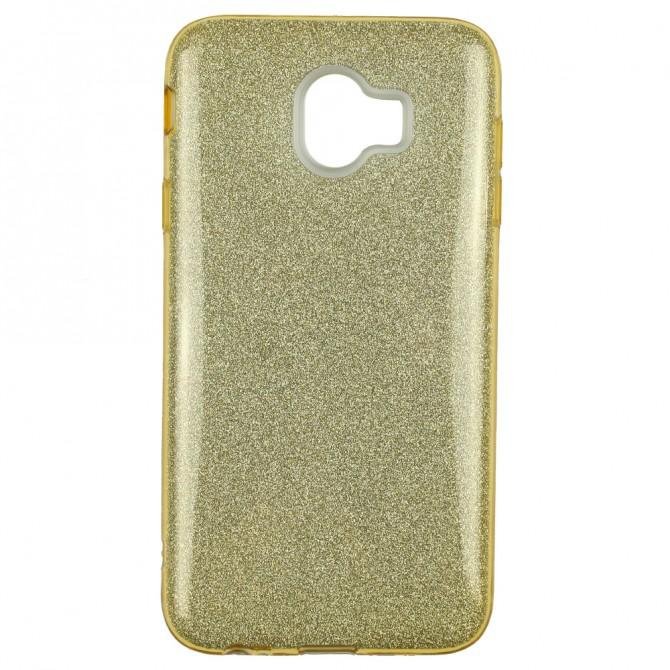 Чохол Silicone 3in1 Блискітки для Samsung J400 Золотий-1