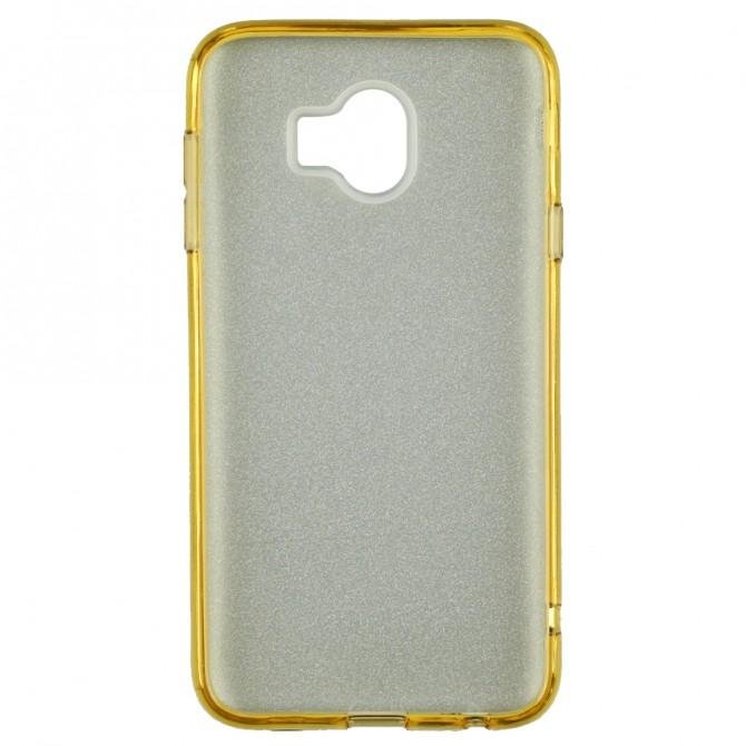 Чохол Silicone 3in1 Блискітки для Samsung J400 Золотий-2