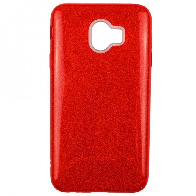 Чехол Silicone 3in1 Блёстки для Samsung J400 Red-1
