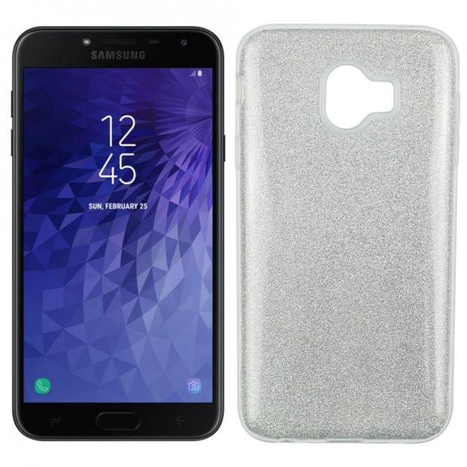 Чехол Silicone 3in1 Блёстки для Samsung J400 White