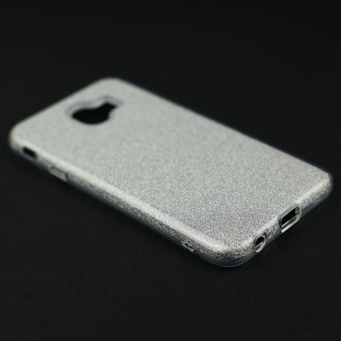 Чехол Silicone 3in1 Блёстки для Samsung J400 White-3