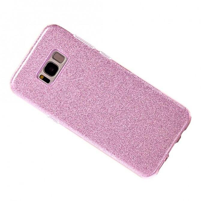 Чехол Silicone 3in1 Блёстки для Samsung G950 Galaxy S8 Pink-2