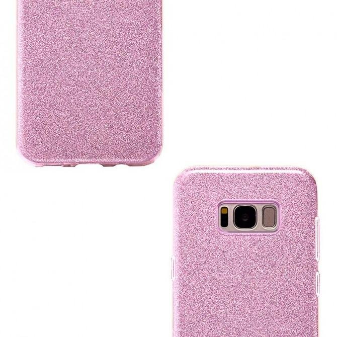 Чехол Silicone 3in1 Блёстки для Samsung G950 Galaxy S8 Pink-3