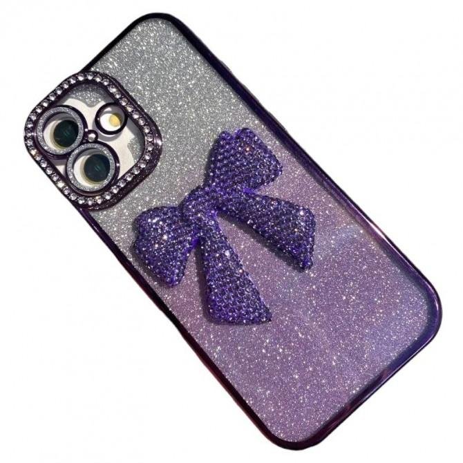 Накладка Glossy Bow для iPhone 16 Plus Purple-2
