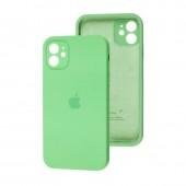 Оригинальный силиконовый чехол для iPhone 11 Фисташковый FULL (with camera protection)
