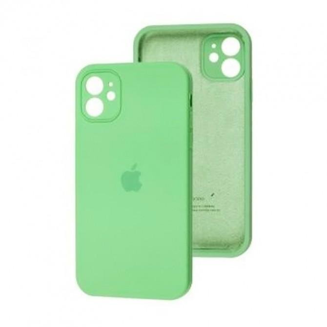 Оригинальный силиконовый чехол для iPhone 11 Фисташковый FULL (with camera protection)