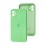 Оригінальний силіконовий чохол для iPhone 11 Фісташковий FULL (with camera protection)