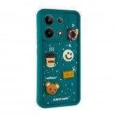 Чехол TPU Toys Case для Xiaomi Redmi Note 13 4G (Pine Green / Always Happy)