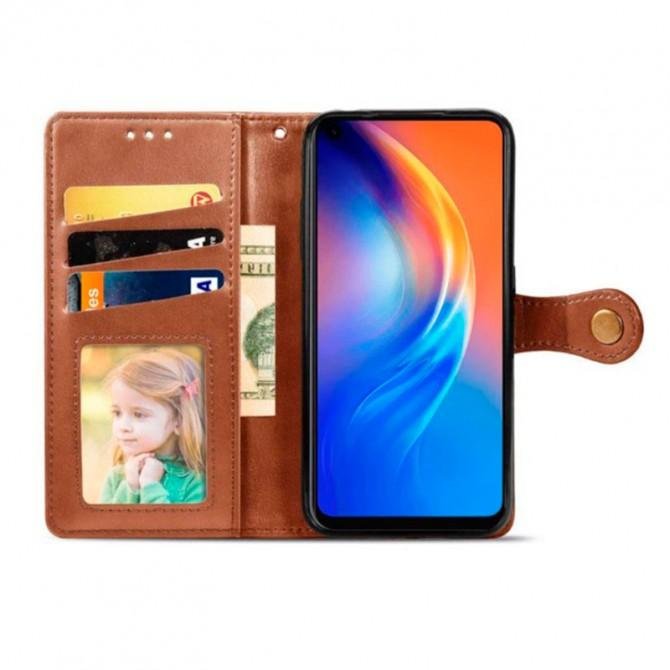 Чохол-книжка GETMAN Gallant for Samsung A07 Brown-1