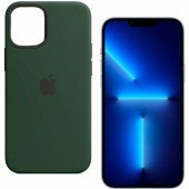 Оригінальний силіконовий чохол для iPhone 13 Pro Max Темно Зелений FULL Оригінальний силіконовий чохол для iPhone 13 Pro Max Темно Зелений FULL