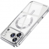 Чехол Wave Metyal Shining with MagSafe для iPhone 17 Pro Max Серебряный