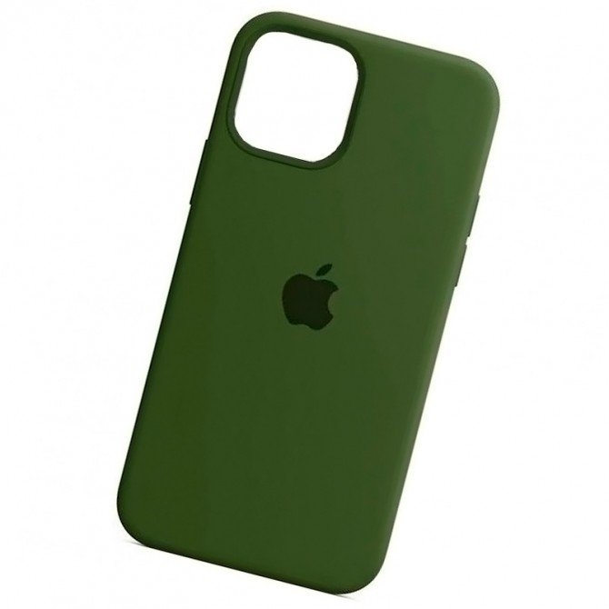 Оригинальный силиконовый чехол для iPhone 13 Pro Max Хаки FULL-1