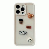 Чехол 3D Baby&Coffee series for iPhone 14 Beige
