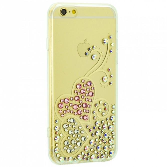 Чехол Diamond Silicon Younicou для iPhone 5/5S Hearts-1