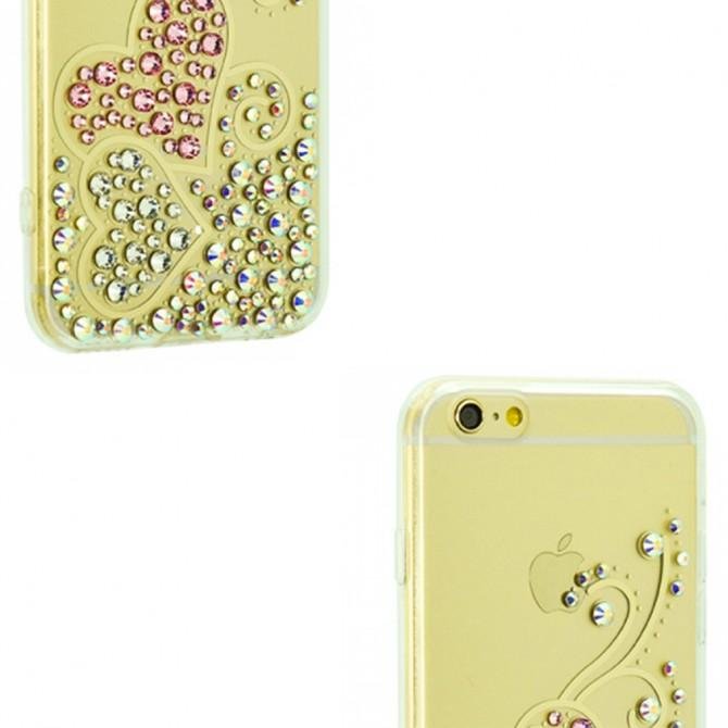 Чехол Diamond Silicon Younicou для iPhone 5/5S Hearts-2