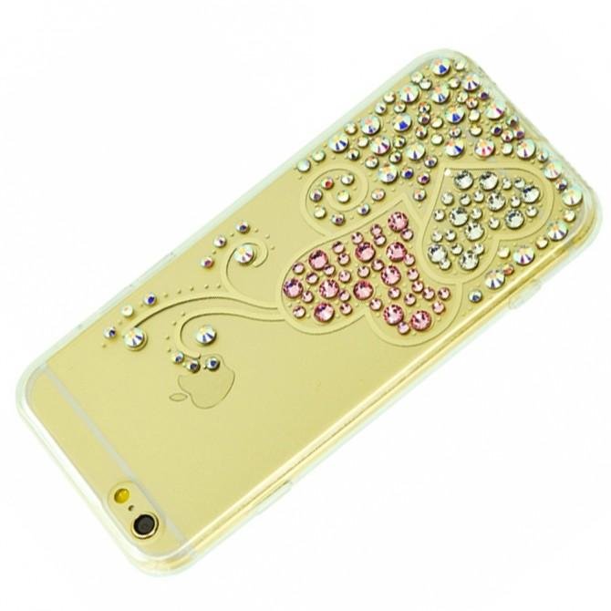 Чехол Diamond Silicon Younicou для iPhone 5/5S Hearts-3