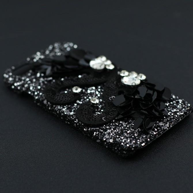Чехол Diamond Swan Case для iPhone 7/8 Чёрный-3