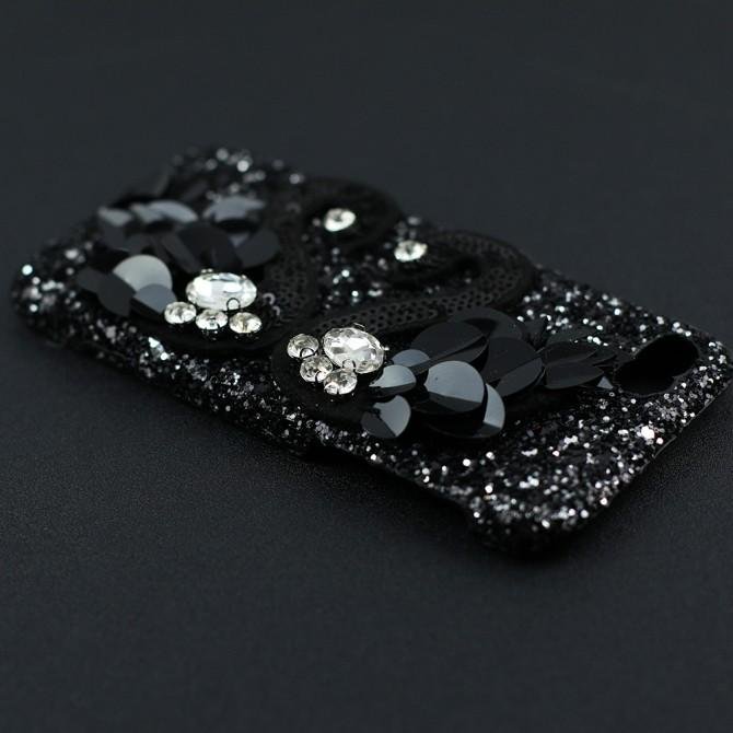 Чехол Diamond Swan Case для iPhone 7/8 Чёрный-4