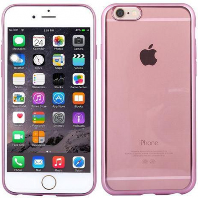 Чехол Electroplating TPU case для iPhone 6 4.7" pink