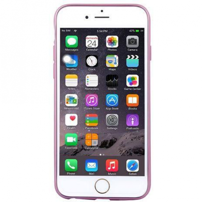 Чехол Electroplating TPU case для iPhone 6 4.7" pink-1