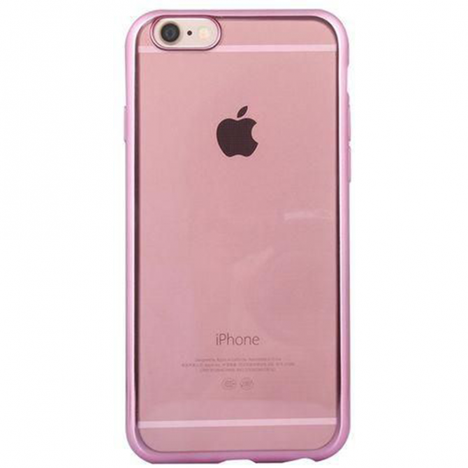 Чехол Electroplating TPU case для iPhone 6 4.7" pink-2
