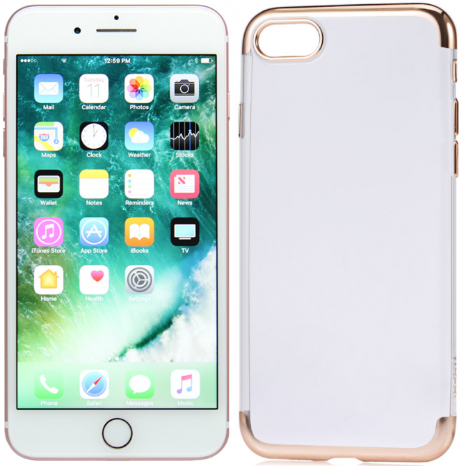Чехол Electroplating TPU case для iPhone 7 gold