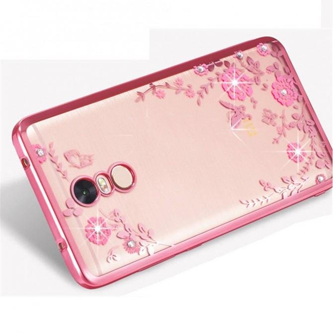 Чехол Flowers diamonds TPU для Xiaomi Redmi Note 4-1