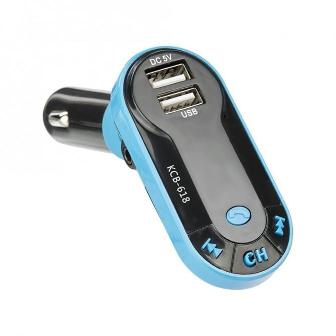 ФМ модулятор Optima FM-03 Чорний/Синій-2