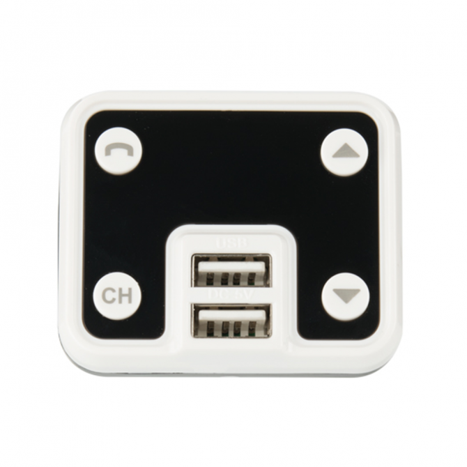 ФМ модулятор Optima FM-07 Чорний/Білий-2