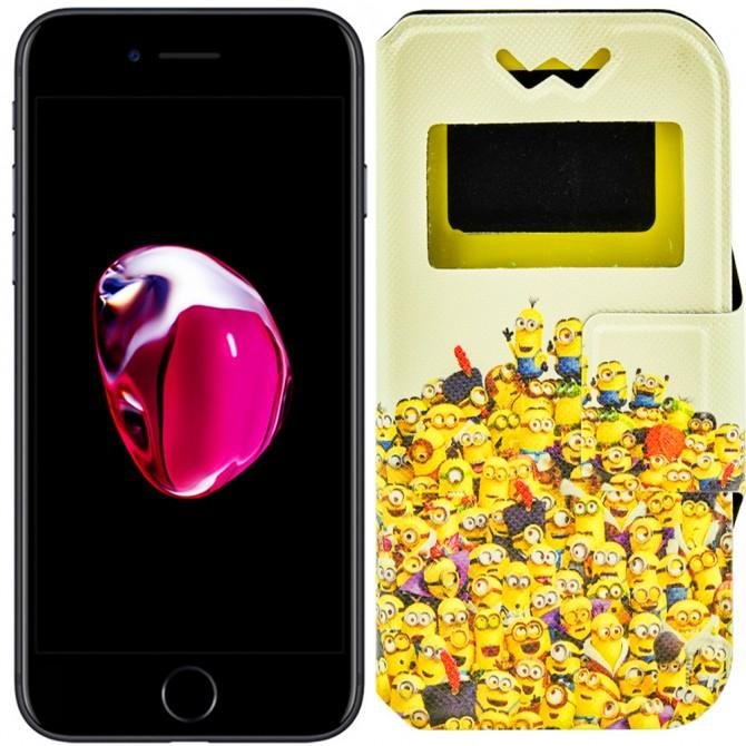 Чехол книжка Foto Universal Book Cover Disney series Minions 5.2-5.5" Yellow