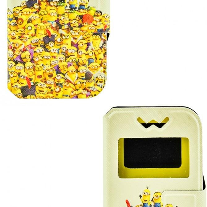Чехол книжка Foto Universal Book Cover Disney series Minions 5.2-5.5" Yellow-2