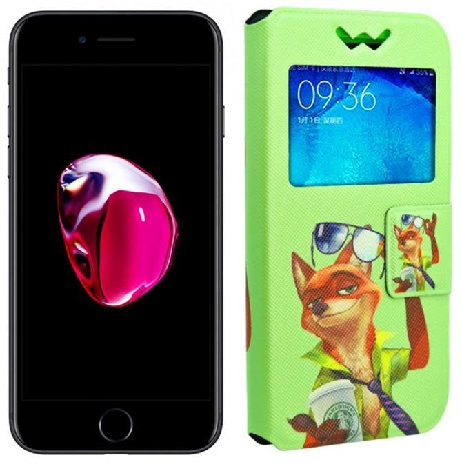 Чохол книжка Foto Universal Book Cover Disney series Zootopia 4.0-4.3" Світло-зелений